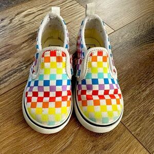 Vans Checkerboard Slip Ons, Size Toddler 9